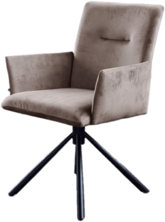 KAWOLA Polsterstuhl KYRA (1 St), Esszimmerstuhl Drehstuhl Velvet verschiedene Farben