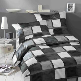 Traumschlaf Mako-Satin Bettwäschegarnitur Verso|240x220 cm + 2x 80x80 cm