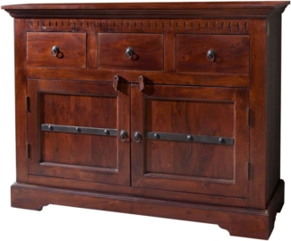 Massivmoebel24 Kommode (Kommode Akazie 120x40x90 nougat lackiert OXFORD #531), Kommode Akazie 120x40x90 nougat lackiert OXFORD #531