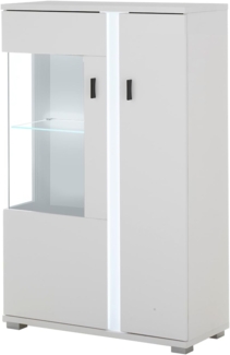 Vitrine Bellport in weiß matt 80 x 125 cm