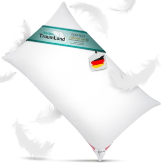 Canada Daunenkissen Daunenkissen Kopfkissen Soft Feeling, Füllung: 50% Daunen 50% Federchen, Bauchposition, Seitenposition, Rückenposition, weiches Liegegefühl, keine piksen