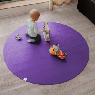 Runde Krabbelmatte SanoSoft "made in Germany" - Öko-Tex 100 Lila 120cm