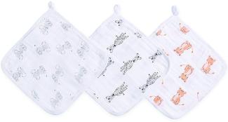 aden + anais G667B safari babes 3-packaden washcloths, mehrfarbig