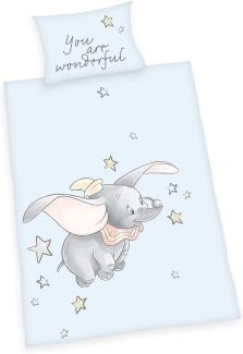Herding 'Disney Dumbo' Baby Bettwäsche 100x135 cm weiß