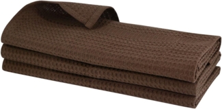 Engelland Geschirrtuch Poliertuch, (Vorteils-Set, 3-tlg, Waffel-Pique), 100 % Baumwolle, integrierte Aufhängeschlaufe, 70 x 50 cm