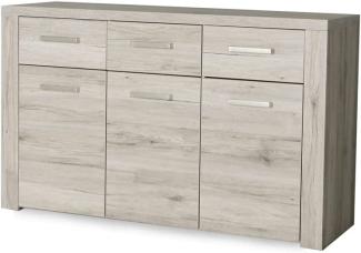 Kommode Phil Sandeiche 136 x 84 x 42 cm Sideboard Schrank Wohnzimmer Diele