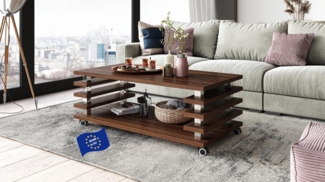 designimpex Couchtisch DC-3 Design Wohnzimmertisch Tisch mit / ohne Rollen