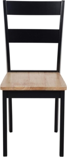 Esszimmerstuhl Holz hellbraun / schwarz 2er Set GEORGIA