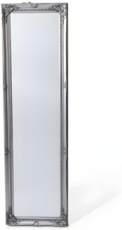 Vente-unique - Standspiegel mit Stuck - 50 x 170 cm - Eukalyptusholz - Silberfarben - ELVIRE
