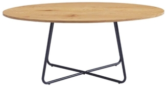 HOME DELUXE Couchtisch Oval NOVARIS - 110 x 66 cm Oiled Oak