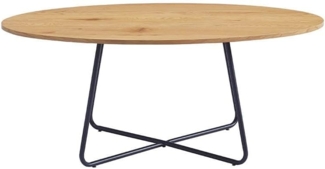 HOME DELUXE Couchtisch Oval NOVARIS - 110 x 66 cm Oiled Oak