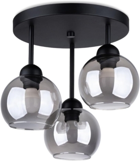 SOLLUX SL. 1140 Kronleuchter ALINO 3XE27 60W Stahl schwarz L:35cm B:35cm H:35cm dimmbar