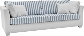 Sofa 3-Sitzer Hooge in creme und blau 240 cm