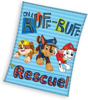 Paw Patrol Chase Marshall Rubble Kinder Jungen Fleece-Decke Kuschel Deko Decke 100x140 cm
