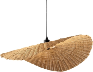riess-ambiente Hängeleuchte ORGANIC LIVING 70cm natur · Pendellampe mit Schirm · Sonnenhut-Design, keine besonderen Funktionen, ohne Leuchtmittel, für Esszimmer · Bambus-Holz · Boho-Stil · handmade · für Schlafzimmer