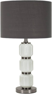 Dmora Tischlampe Bunajska Weiß Lampenschirm Fassung e45