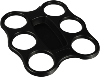 3 Becher-Trays, PS 22,4 x 24,4 x 2,4 cm schwarz für 6 Becher