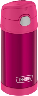 THERMOS Isolierflasche FUNTAINER STRAW BOTTLE, doppelwandiger Edelstahl, spülmaschinenfest, 0,35l, mit Silikonstrohalm, absolut dicht
