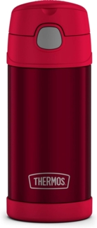 THERMOS Isolierflasche FUNTAINER STRAW BOTTLE, doppelwandiger Edelstahl, spülmaschinenfest, 0,35l, mit Silikonstrohalm, absolut dicht