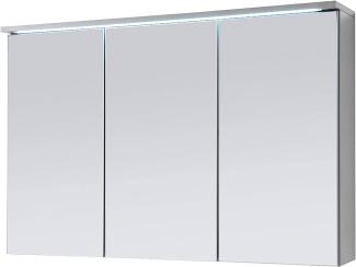 Spiegelschrank Badschrank Spiegel Badhängeschrank Badmöbel Kirkja I Titan/Weiß 100 cm