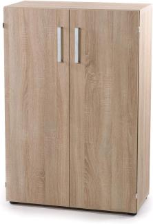Möbel-Eins OFFICE ONE Büroschrank, 2-türig, Material Dekorspanplatte Eiche sonomafarbig 120 cm