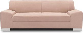 DOMO Collection Sofa Alisson, 3er Couch, 3-Sitzer, 3er Garnitur, 199 x 83 x 75 cm, Polstergarnitur in rosa