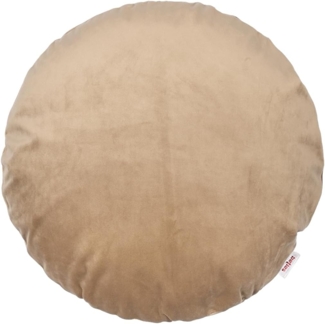 Kissenhülle rund ca. 40 cm Ø braun-beige beties "Samt&Sonders"