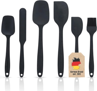 Intirilife Kochbesteck-Set (6-tlg, 6x Spatel), 6-teiliges Silikon Spaten Antihaft Silikon Spatel Set Backutensilien