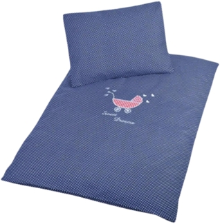 sei Design® Kinderbettwäsche 2 TLG. Babybettwäsche passend zu Kinderwagenset: Bettdeckenbezug 60x80 + Kopfkissenbezug 30x40