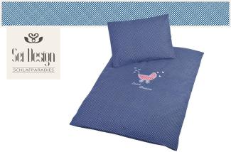 sei Design® Kinderbettwäsche 2 TLG. Babybettwäsche passend zu Kinderwagenset: Bettdeckenbezug 60x80 + Kopfkissenbezug 30x40