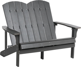 Gartenbank ADIRONDACK 125 cm Dunkelgrau