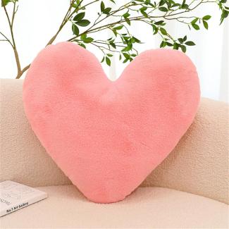 Herzkissen, Herz Kissen Kinderzimmer Decor, Kuschelkissen Kinder Herzform Dekokissen Kopfkissen Kissen Zierkissen für Mädchen & Jungen Zuhause Schlafzimmer Deko (Rosa Herz,40cm)