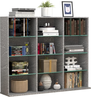 VCM Standregal Zilas 919179 Beton-Optik H. 82 x B. 102 x T. 23 cm