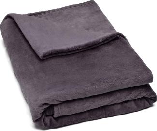 Beautissu Aurelia Corall Fleece Decke Anthrazit, 240x220 cm