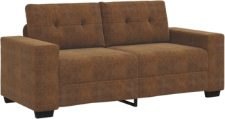 vidaXL Zweisitzer-Sofa mit Kissen Braun Kunstleder 4105132