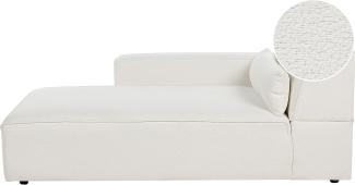 Chaiselongue Bouclé cremeweiß rechtsseitig HELLNAR