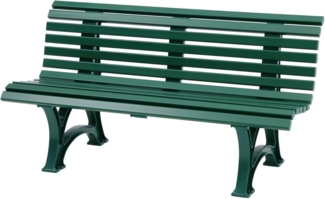 PROREGAL® Gartenbank Gartenbank Jamaika, 3-Sitzer, Grün, HxBxT 80x150x64cm, Kunststoff
