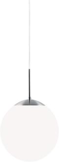 Pendelleuchte, 1 x E27/60W, Nickel matt, Glas opal 200 mm