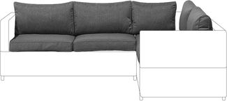 Outdoor Kissenbezug Set AVOLA Dunkelgrau