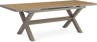 IDIMEX Gartentisch LAGOA, Terrassentisch ausziehbar 180- 240 cm Aluminiumgestell & Holzoptik