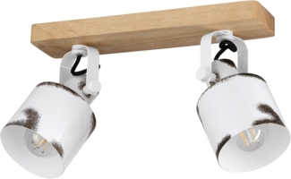 Eglo 43922 Spotleuchte KILBURN Holz braun E27 2X40W L:36cm H:17cm dimmbar