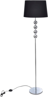 vidaXL Stehlampe mit 4-Kugel-Dekoelement Schwarz 240903