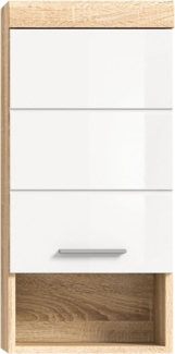 furnling Hängeschrank Scott 1 Tür, 1 offenes Fach, Badmöbel, Badschrank, Breite 37 cm
