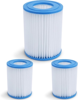 3x Pool Filterkartusche Ersatzfilter Filterpatrone 13,5cm für Bestway Intex