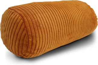 Amilian Nackenrolle mit Bezug 15 x 40 cm - Kissenrolle - mit Nackenrollenbezug - Bettrolle, Kopfstütze, Nackenstütze mit Bezug, ideal als Dekokissen, Sofakissen, Kissen, Kissenrolle, Lagerungskissen, Schlafkissen und für Reisen