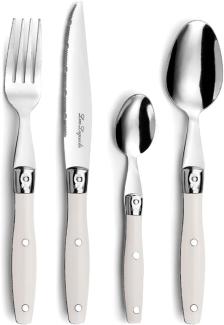 Besteck-Set Lou Laguiole Comptoir Beige Metall 24 Stücke