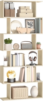 VASAGLE Bücherregal, Regal mit 6 Ebenen, 24 x 70 x 191 cm, Standregal