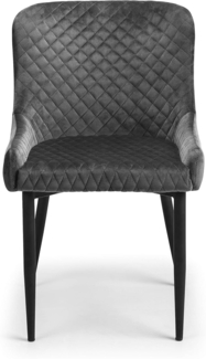 Julian Bowen Luxe Stuhl, 2 Stück, grau-schwarz
