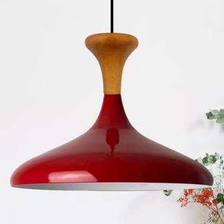Bamyum Pendelleuchte Champion Pendelleuchte aus Holz, 35 cm Hängelampe Metall E27, ohne Leuchtmittel