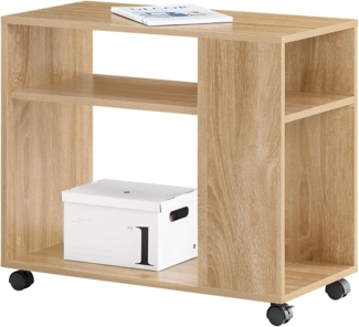 SoBuy Beistelltisch Couchtisch, mit Rollen